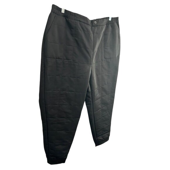 Arctic Expedition Quilted Womens Black Pants 1X Polyester Elastic Waist Warm Win - Picture 3 of 9